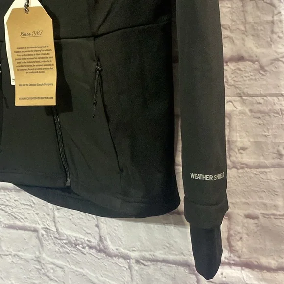NWT Avalanche Women’s Lined Hooded Black Soft Shell Jacket Size S Fits Like XS - Picture 2 of 15